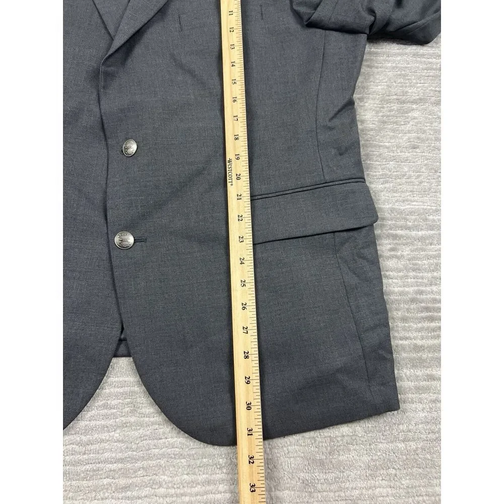 Arrow Blazer Mens‎ 44S Gray Silver Buttons Wool Blend Jacket Sports Coat